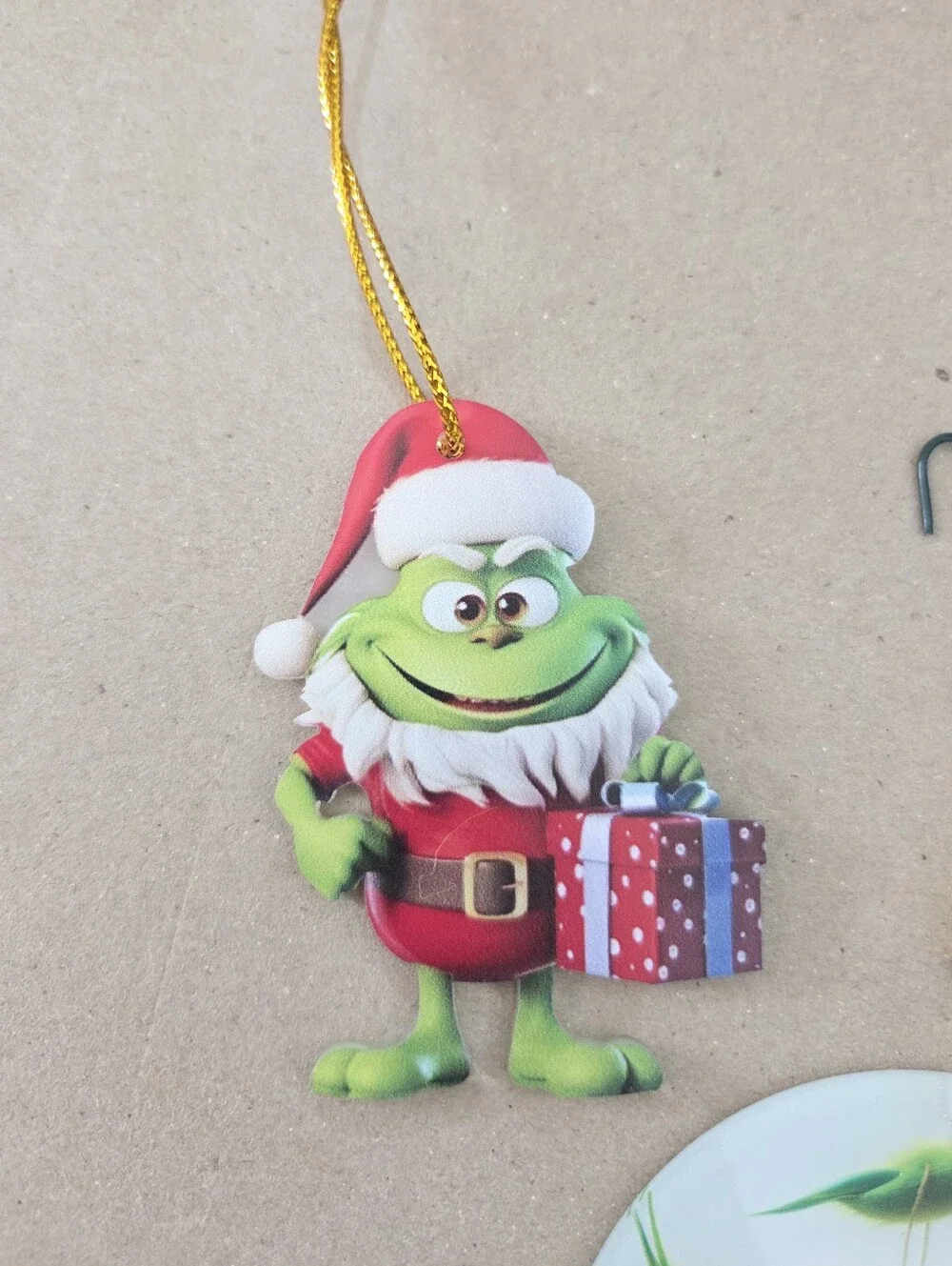 Holiday Grinch-Inspired Green Christmas Ornament Set, EUC